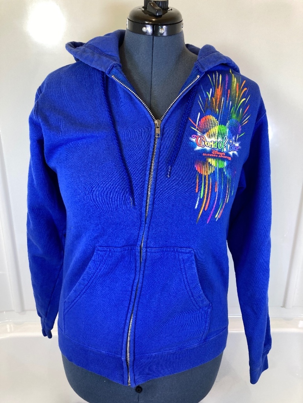 Disney World of Color Zipper Hoodie Sz S Opening Season 2010 AP Adult Unisex